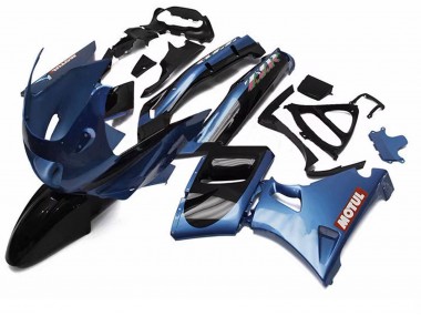 1998-2003 Kawasaki ZZR600 Motorcycle Fairings - Blue Black Red Motul UK Manufacturers