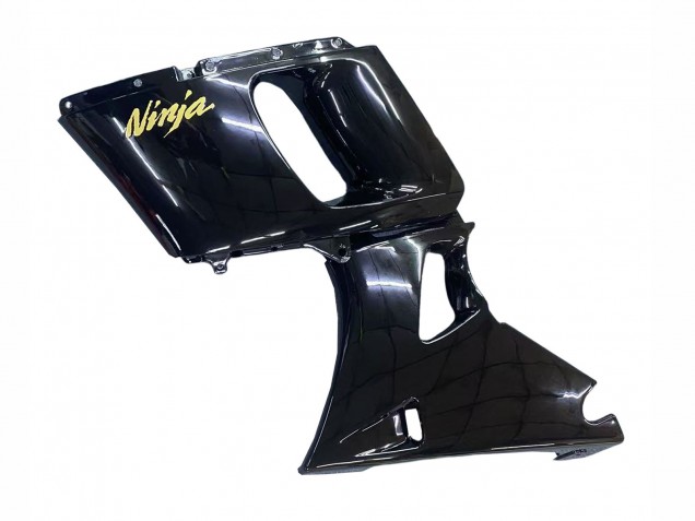1993-2007 Kawasaki ZZR400 Motorcycle Fairings - Glossy Black Gold Ninja UK Manufacturers