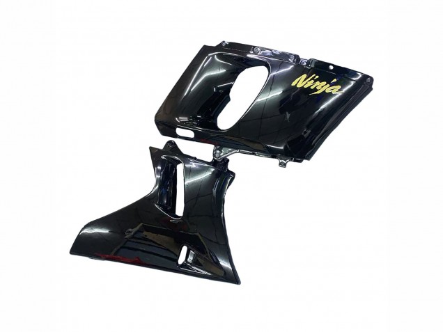 1993-2007 Kawasaki ZZR400 Motorcycle Fairings - Glossy Black Gold Ninja UK Manufacturers
