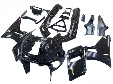 1998-2003 Kawasaki ZZR600 Motorcycle Fairings - Glossy Black Gold Ninja UK Manufacturers