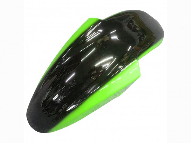1993-2007 Kawasaki ZZR400 Motorcycle Fairings - Green Glossy Black Flame UK Manufacturers