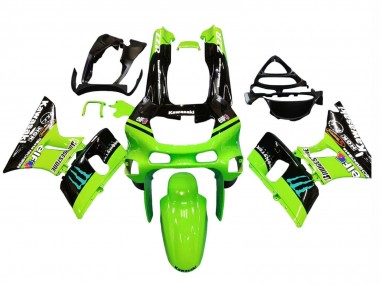 1993-2007 Kawasaki ZZR400 Motorcycle Fairings - Green Glossy Black Blue Monster Elf Touch4 Bridgestone UK Manufacturers
