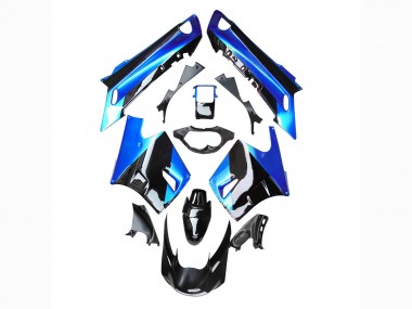 1990-1992 Kawasaki ZZR1100 Motorcycle Fairing - Blue Glossy Black UK Manufacturers