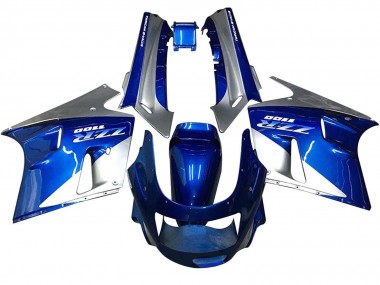 1990-1992 Kawasaki ZZR1100 Motorcycle Fairings - Blue White Grey UK Manufacturers