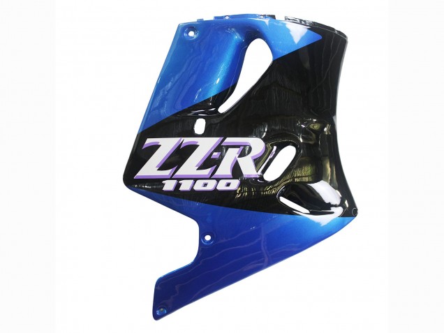1990-1992 Kawasaki ZZR1100 Motorcycle Fairings - Blue Glossy Black UK Manufacturers