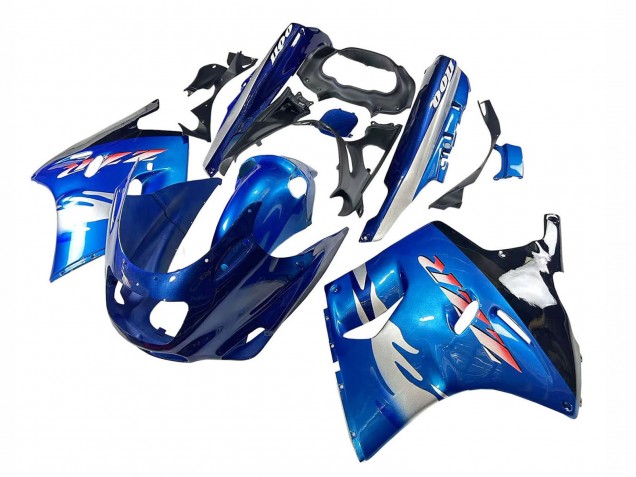 1993-2003 Kawasaki ZZR1100 Motorcycle Fairings - Blue Silver Black UK Manufacturers