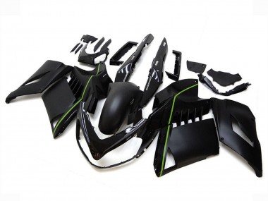 2007-2009 Kawasaki GTR1400/ZG1400 Motorcycle Fairings - Matte Black Green Lines UK Manufacturers