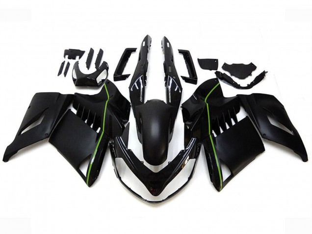 2007-2009 Kawasaki GTR1400/ZG1400 Motorcycle Fairings - Matte Black Green Lines UK Manufacturers