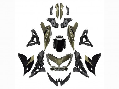2022-2025 Kawasaki Versys 650 Motorcycle Fairings - Dark Green Black UK Manufacturers