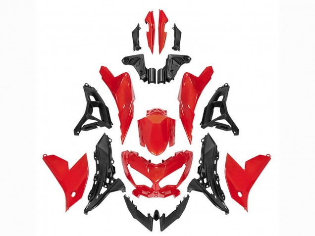 2022-2025 Kawasaki Versys 650 Motorcycle Fairings - Red Black UK Manufacturers