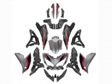 2022-2025 Kawasaki Versys 650 Motorcycle Fairings - Grey Red Black UK Manufacturers