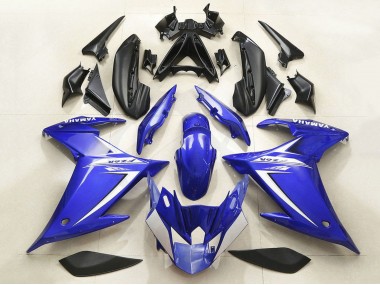 2009-2015 Yamaha FZ6R Motorcycle Fairing - Blue White UK Manufacturers