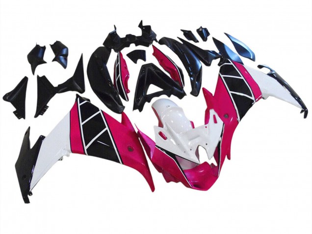 2009-2015 Yamaha FZ6R Motorcycle Fairings - Raspberry White Black UK Manufacturers