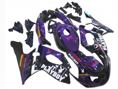 1996-2007 Yamaha YZF600R Thundercat Motorcycle Fairings - Dark Purple Black White Rizoma Playboy UK Manufacturers