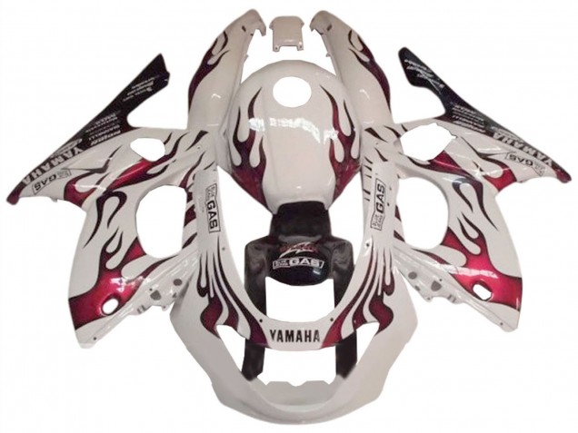 1996-2007 Yamaha YZF600R Thundercat Motorcycle Fairing - White Dark Red UK Manufacturers