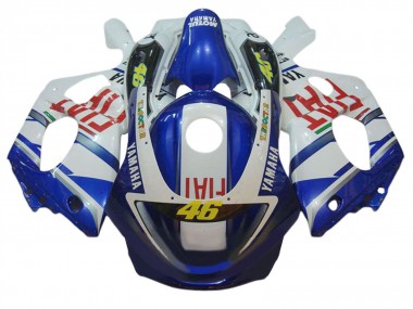 1996-2007 Yamaha YZF600R Thundercat Motorcycle Fairings - White Blue Red Fiat 46 UK Manufacturers