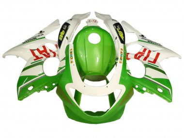 1996-2007 Yamaha YZF600R Thundercat Motorcycle Fairings - White Green Fiat UK Manufacturers