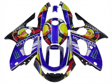 1996-2007 Yamaha YZF600R Thundercat Motorcycle Fairings - Blue Black White Yellow Monster 46 UK Manufacturers