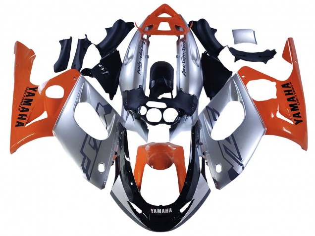 1996-2007 Yamaha YZF600R Thundercat Motorcycle Fairings - Orange Grey Glossy Black UK Manufacturers