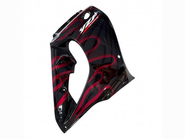 1997-2007 Yamaha YZF 1000R Thunderace Motorcycle Fairing Kits - Black with Red Flame UK Manufacturers