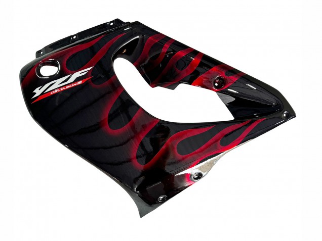 1997-2007 Yamaha YZF 1000R Thunderace Motorcycle Fairing Kits - Black with Red Flame UK Manufacturers