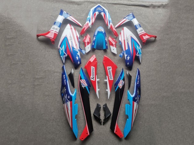 2019-2021 Yamaha TMAX560 Motorcycle Fairings - Light Blue Red Black UK Manufacturers