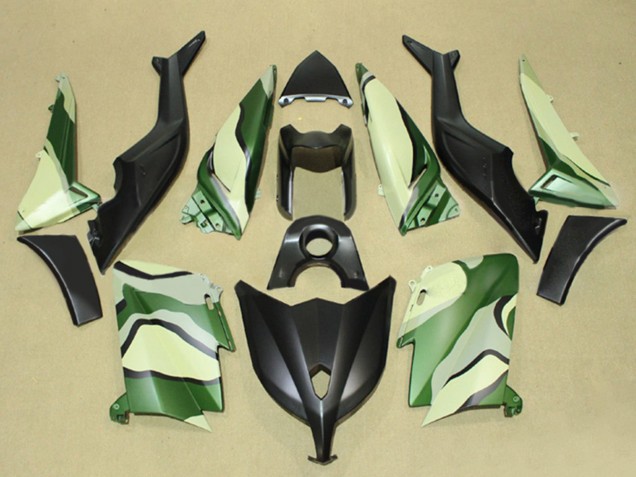 2012-2014 Yamaha TMAX530 Motorcycle Fairings - Matte Black Green Light Yellow UK Manufacturers