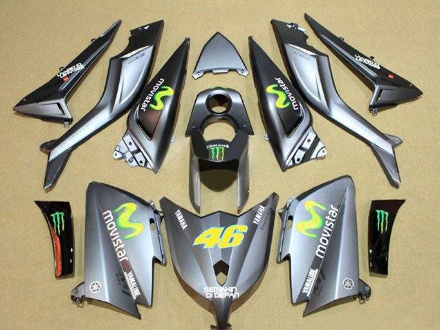 2012-2014 Yamaha TMAX530 Motorcycle Fairings - Grey Semakin Didepan MoviStar Yamalube 46 UK Manufacturers