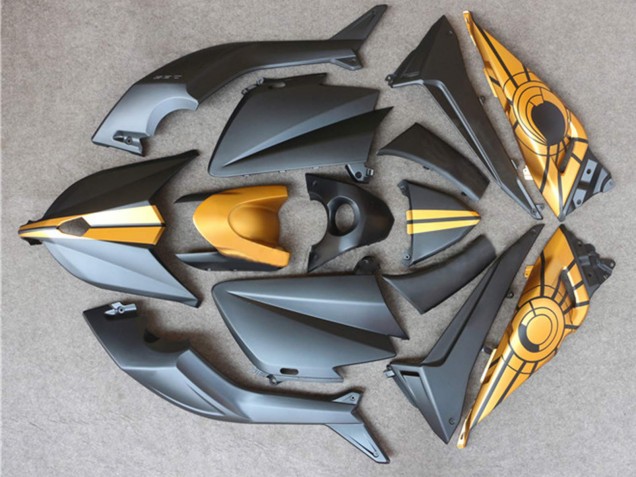 2012-2014 Yamaha TMAX530 Motorcycle Fairings - Matte Black Gold UK Manufacturers