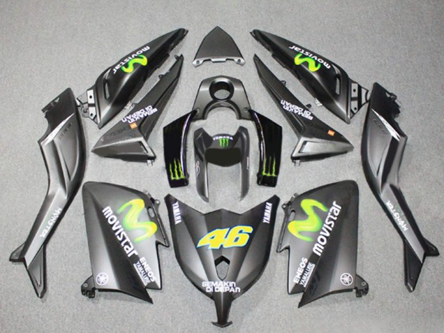 2012-2014 Yamaha TMAX530 Motorcycle Fairings - Matte Grey Yellow Semakin Didepan ENEOS Yamalube MoviStar 46 UK Manufacturers