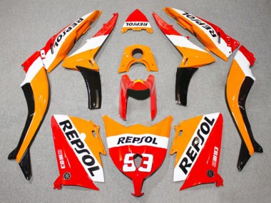 2012-2014 Yamaha TMAX530 Motorcycle Fairings - Red Orange White Repsol 93 UK Manufacturers