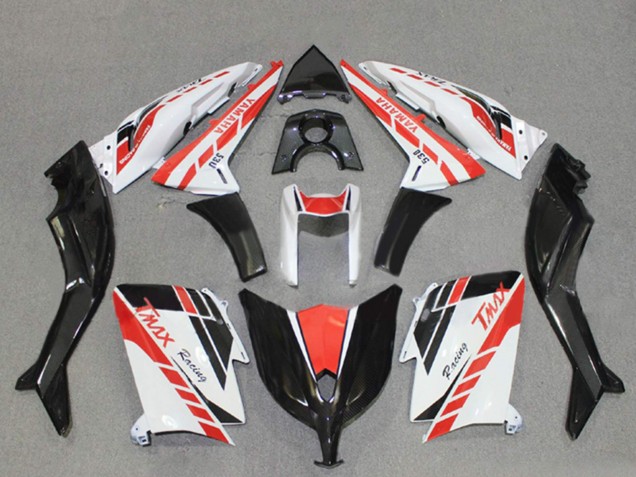 2012-2014 Yamaha TMAX530 Motorcycle Fairings - White Red Black Racing UK Manufacturers