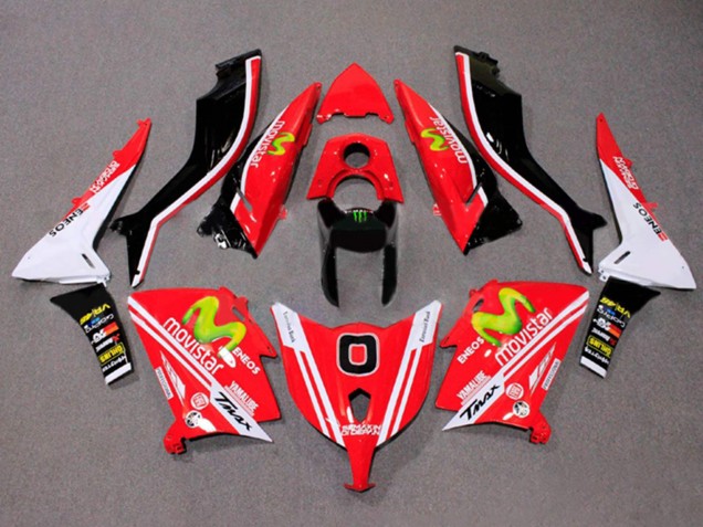 2012-2014 Yamaha TMAX530 Motorcycle Fairings - Red White ENEOS MoviStar Yamalube UK Manufacturers