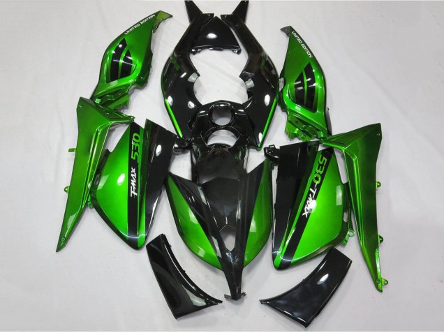 2012-2014 Yamaha TMAX530 Motorcycle Fairings - Glossy Green Black UK Manufacturers