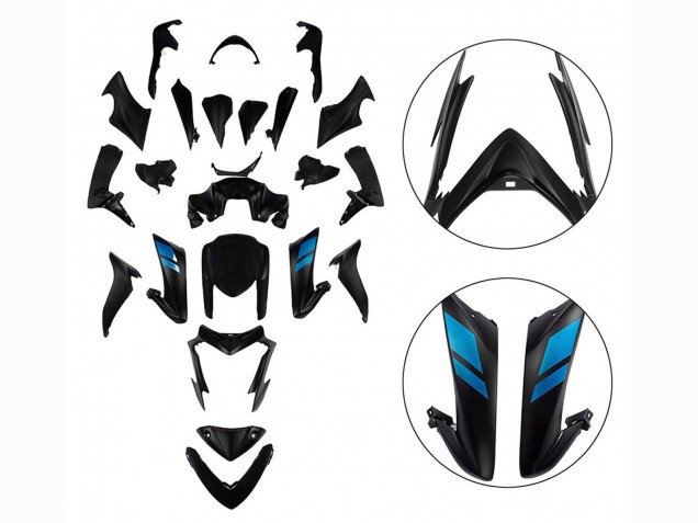 2015-2020 Suzuki GSX-S 1000 Motorcycle Fairings - Black with Blue UK Manufacturers