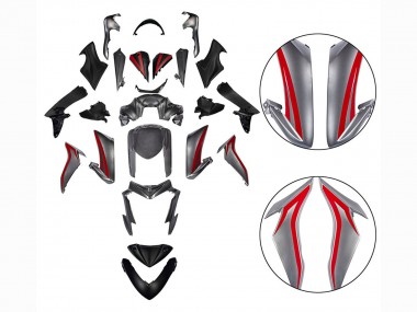 2015-2020 Suzuki GSX-S 1000 Motorcycle Fairings - Red Silver UK Manufacturers