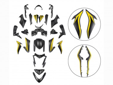 2015-2020 Suzuki GSX-S 1000 Motorcycle Fairings - Black Yellow UK Manufacturers