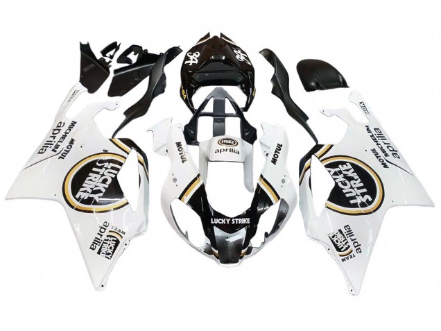2003-2006 Aprilia RSV1000 Motorcycle Fairings - White Black Lucky Strike Motul Michelin UK Manufacturers