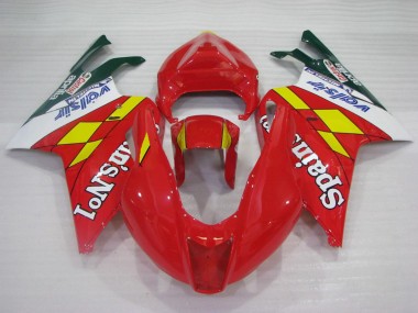 2003-2006 Aprilia RSV1000 Motorcycle Fairings - Red Yellow White Spains No1 Valsir Castrol UK Manufacturers