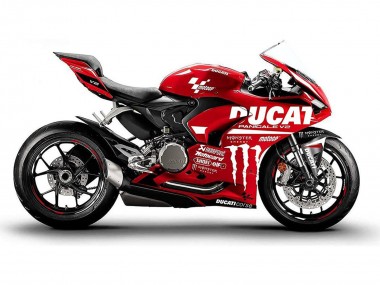 2020-2024 Ducati Panigale V2 Motorcycle Fairings - Red Glossy Black Monster Corse UK Manufacturers