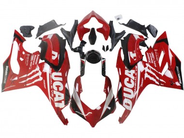 2020-2024 Ducati Panigale V2 Motorcycle Fairings - Red Glossy Black Monster Corse UK Manufacturers