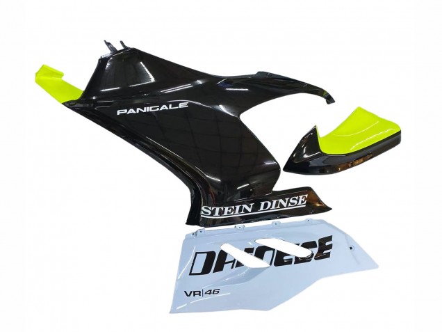 2020-2024 Ducati Panigale V2 Motorcycle Fairings - White Lime Green Glossy Black Stein Dinse VR 46 UK Manufacturers