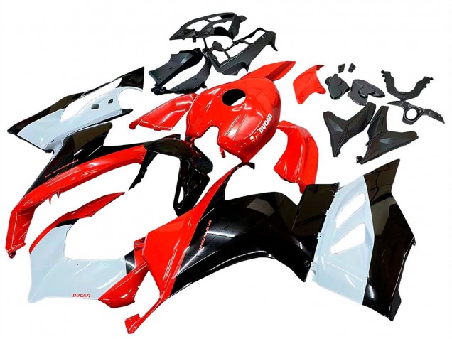 2020-2024 Ducati Panigale V2 Motorcycle Fairing Kits - White Red Glossy Black UK Manufacturers