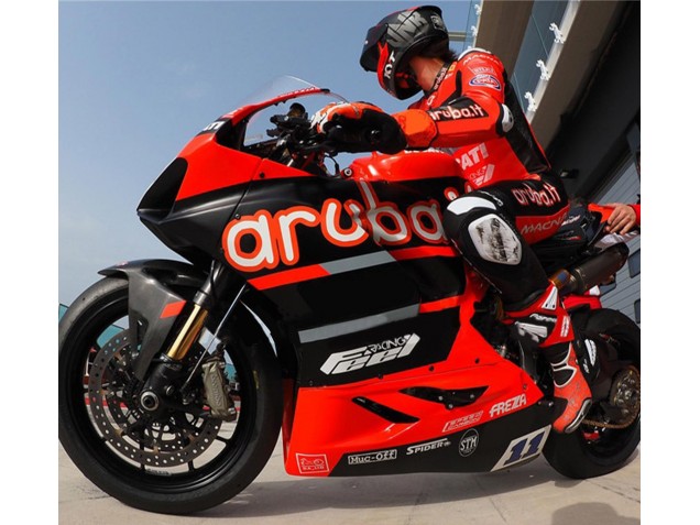 2018-2019 Ducati Panigale V4 V4S Motorcycle Fairings - Red Glossy Black Aruba 11 UK Manufacturers