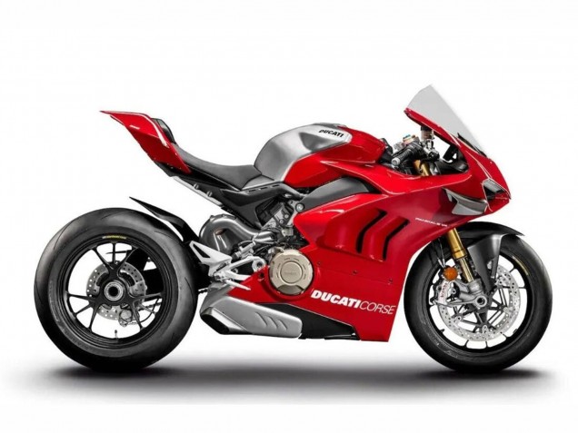 2020-2021 Ducati Panigale V4 V4S Motorcycle Fairings - Silver Red UK Manufacturers