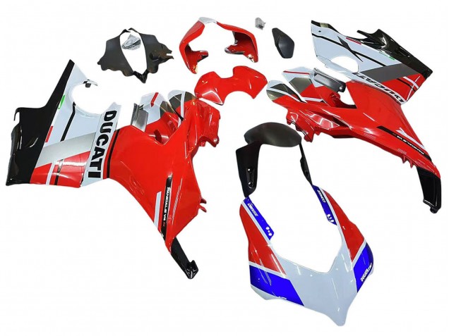 2018-2019 Ducati Panigale V4 V4S Motorcycle Fairings - White Silver Red Glossy Black UK Manufacturers