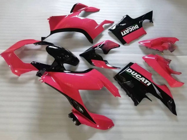2020-2021 Ducati Panigale V4 V4S Motorcycle Fairing - Pink Glossy Black UK Manufacturers