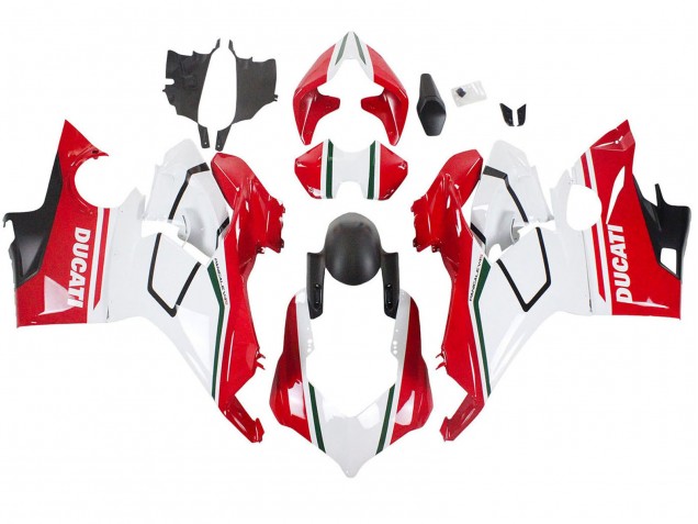 2018-2019 Ducati Panigale V4 V4S Motorcycle Fairings - White Red Matte Black UK Manufacturers