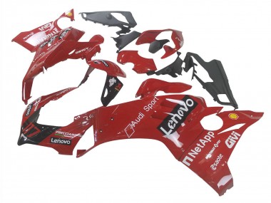2020-2021 Ducati Panigale V4 V4S Motorcycle Fairing - Red Glossy Black Lenovo 117 UK Manufacturers