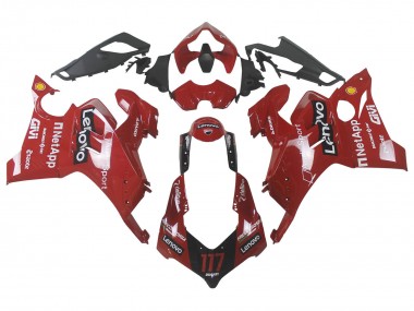 2020-2021 Ducati Panigale V4 V4S Motorcycle Fairing - Red Glossy Black Lenovo 117 UK Manufacturers